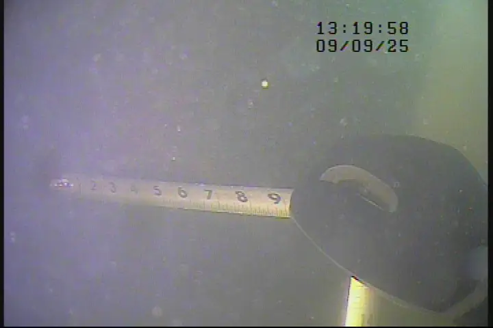 Footage from a standard competitor camera in low-visibility conditions